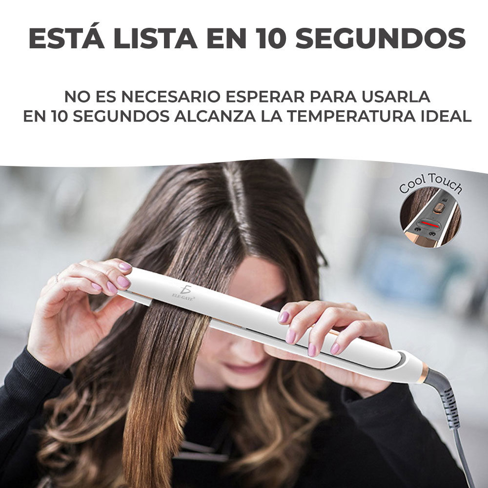 Plancha Para Cabello 2 En 1 Alisadora Y Rizadora