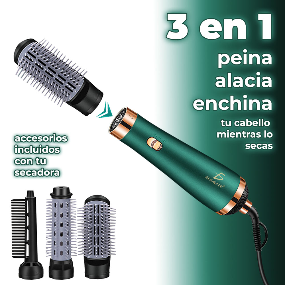 Multifuncional 2 En 1 Secador De Pelo Cepillo Alisador