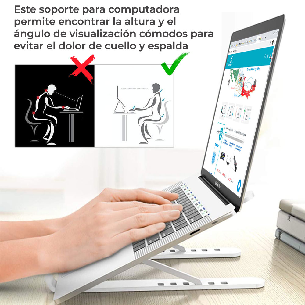 Base Soporte Para Laptop Plegable Portátil Y Ajustable