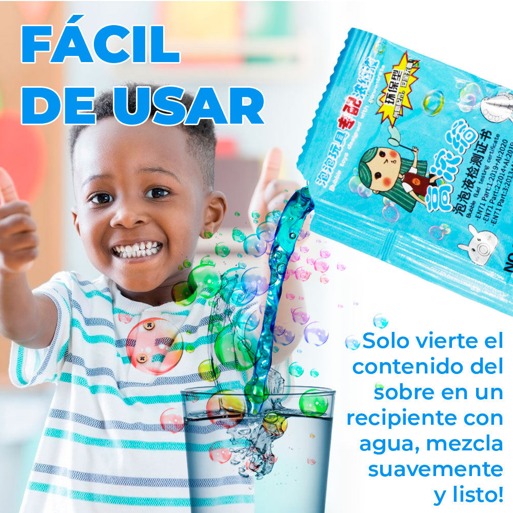 Sobres de Repuesto de Jabón para Burbujas No toxico