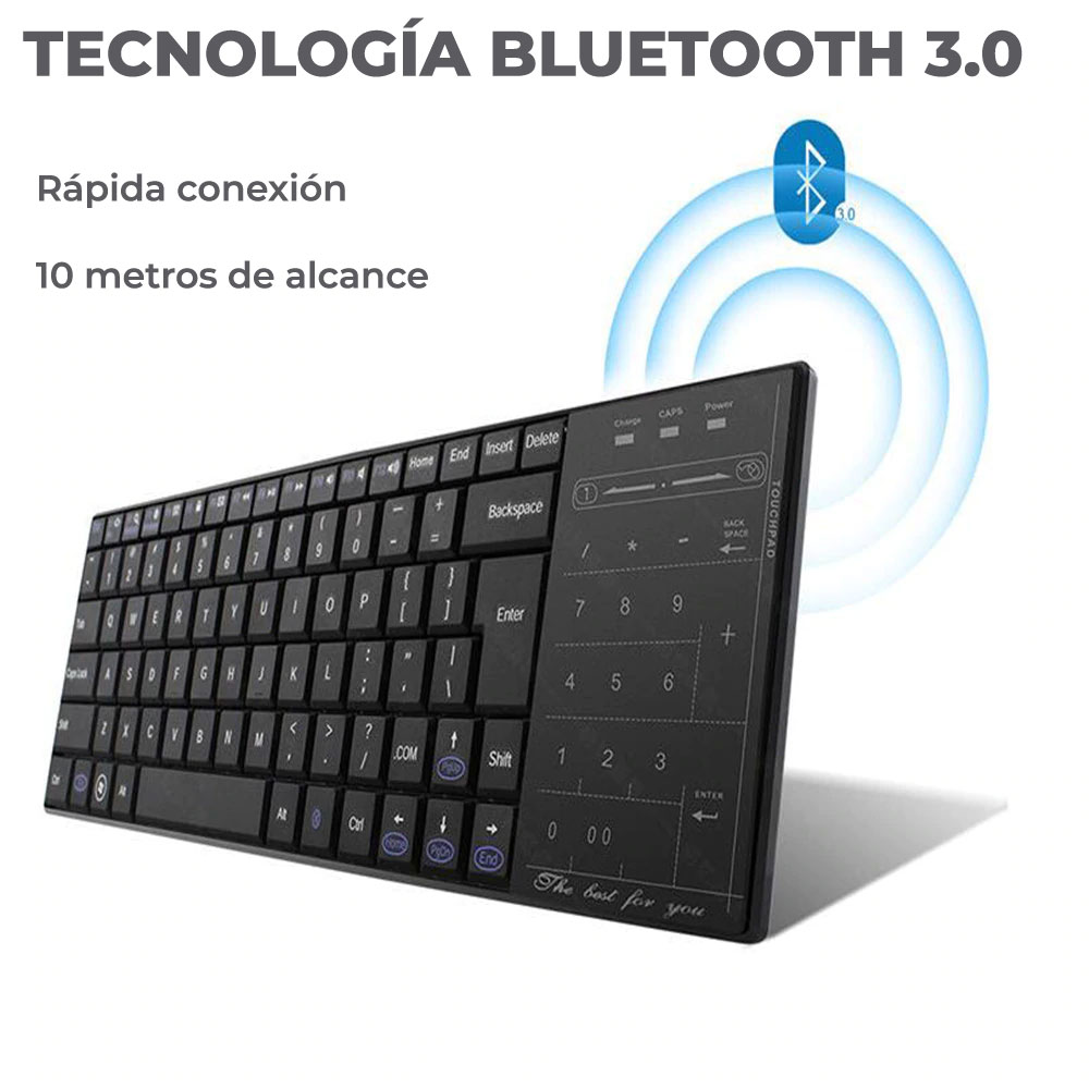 Mini Teclado Bluetooth Inalambrico Touchpad Recargable
