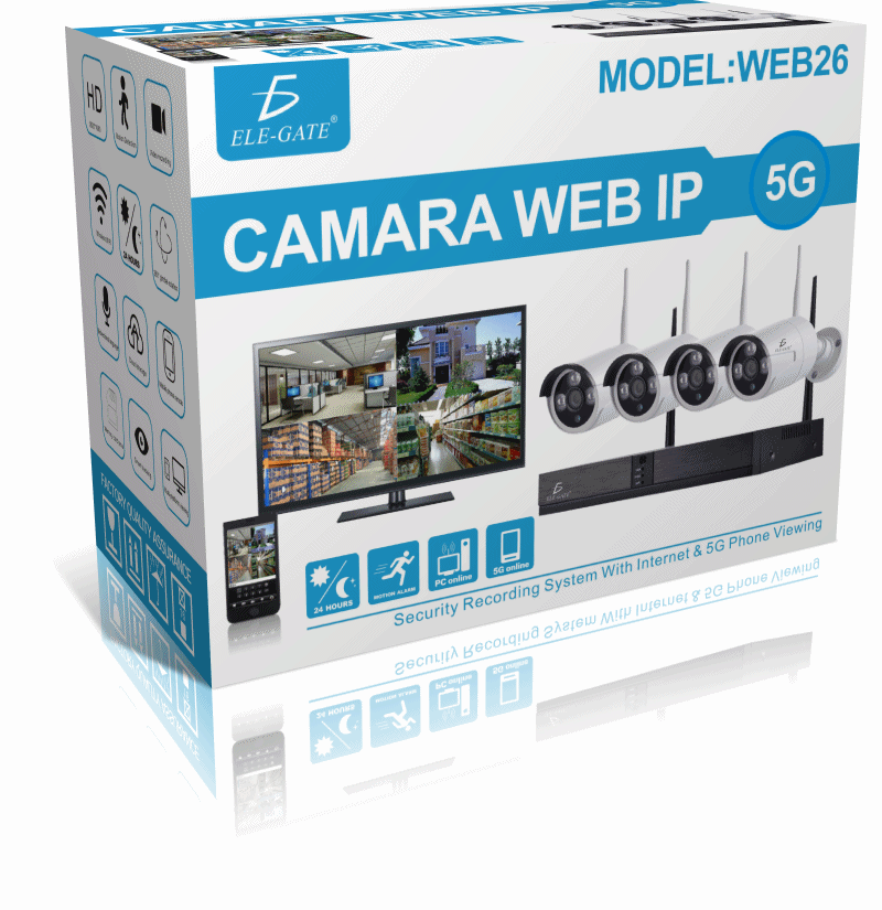 Kit De 4 Camaras Inalambricas Con Dvr para Seguridad Exterior