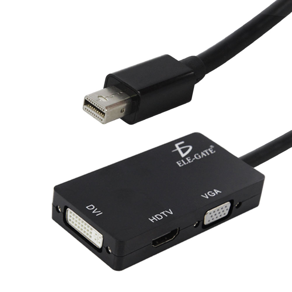 Adaptador 3 En 1 Mini Dp Displayport A Hdmi Vga Dvi De Mac