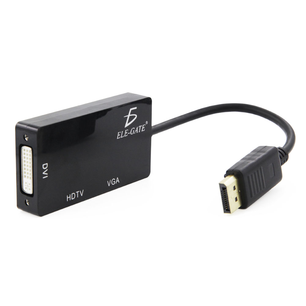 Adaptador 3 En 1 Dp Displayport A Hdmi Vga Dvi De Mac