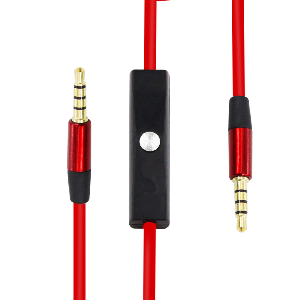 Cable Auxiliar 3.5 Con Micrófono Manos Libres Control 1.2 M