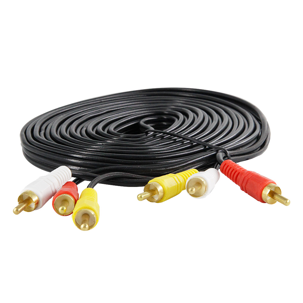 Cable Rca Audio Y Video Macho a Macho 5 Metros