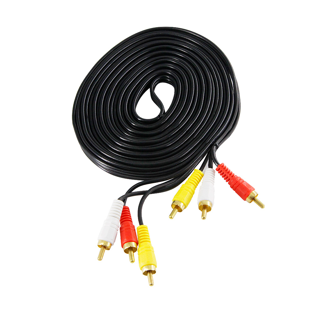 Cable Rca Audio Y Video Macho a Macho 5 Metros