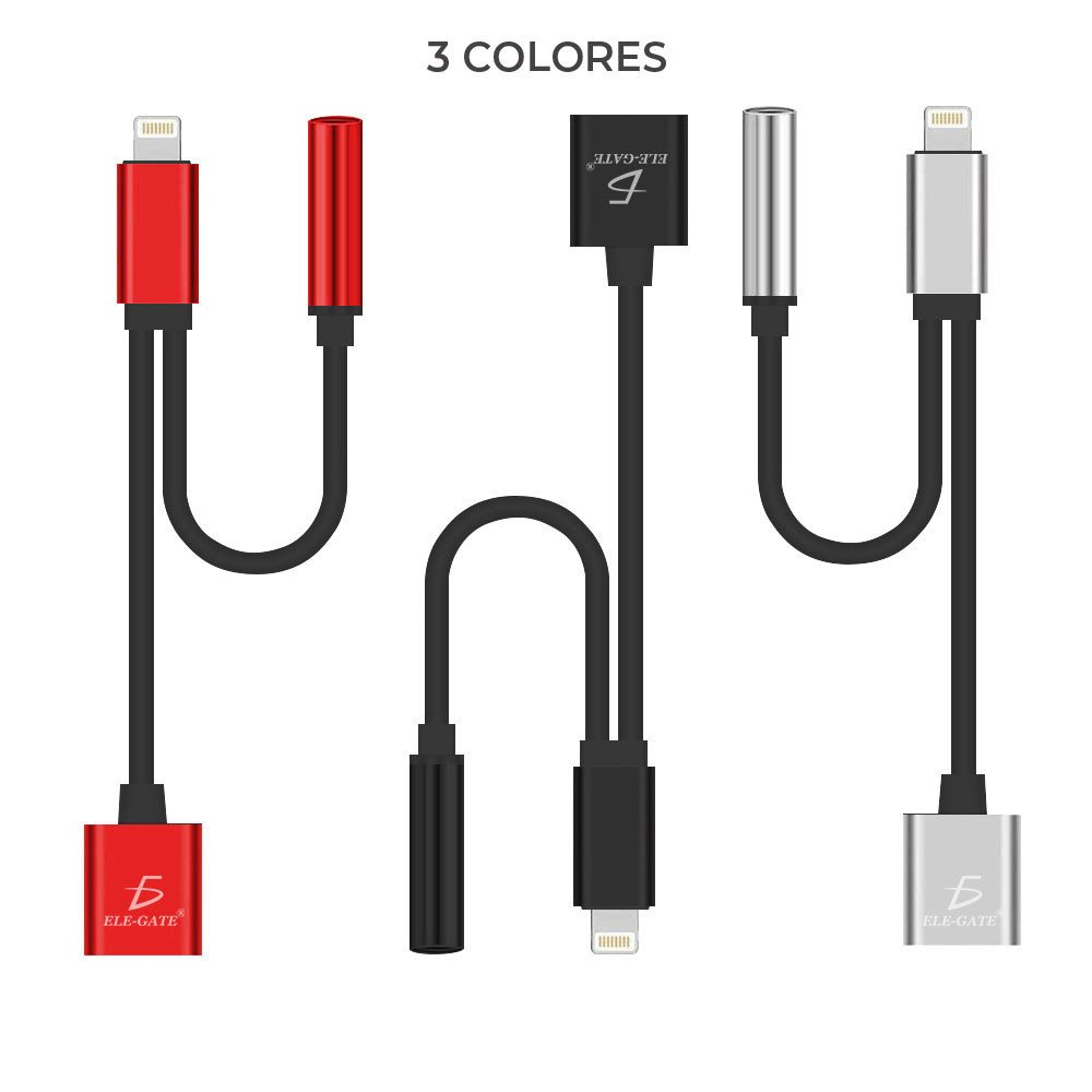 Adaptador iPhone Lightning 3.5mm Auxiliar Audífonos Y Carga