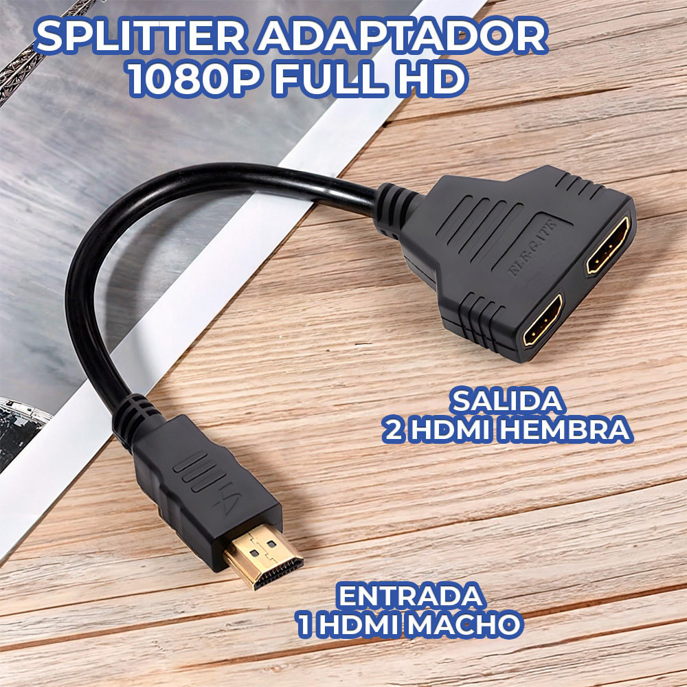 Cable Y Splitter Divisor Hdmi 1 Entrada A 2 Salidas Full Hd - Image 2