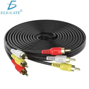 Cable Rca Audio Y Video Macho a Macho 5 Metros