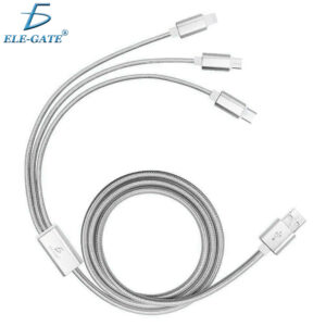 Cable Celular Usb Reforzado 3-1 Micro Usb Tipo C  Lightning
