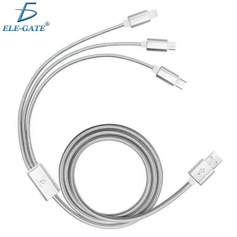 Cable Celular Usb Reforzado 3-1 Micro Usb Tipo C Lightning