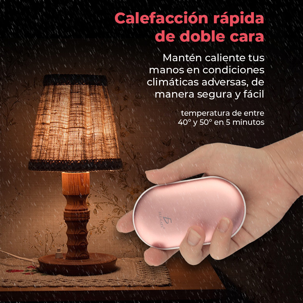 Calentador De Manos Con PowerBank Pila Recagable