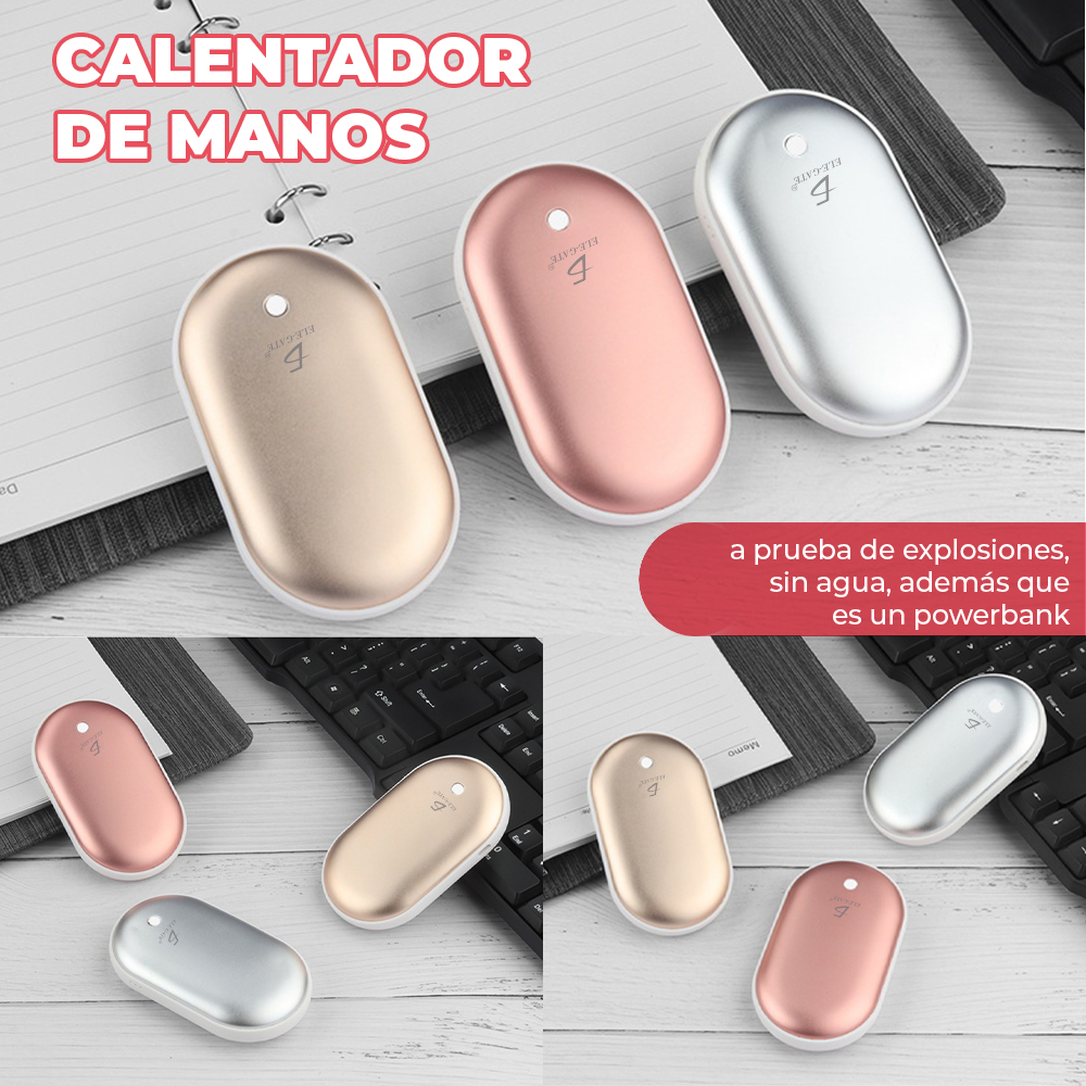 Calentador De Manos Con PowerBank Pila Recagable