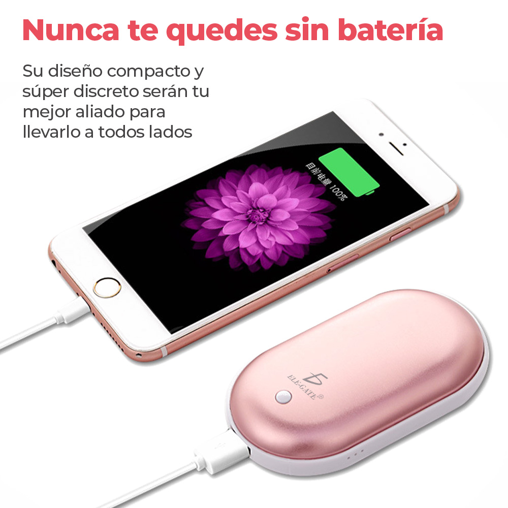 Calentador De Manos Con PowerBank Pila Recagable
