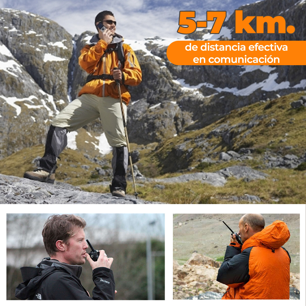 Radios FM Walkie Talkie Con Audifonos 5-7km
