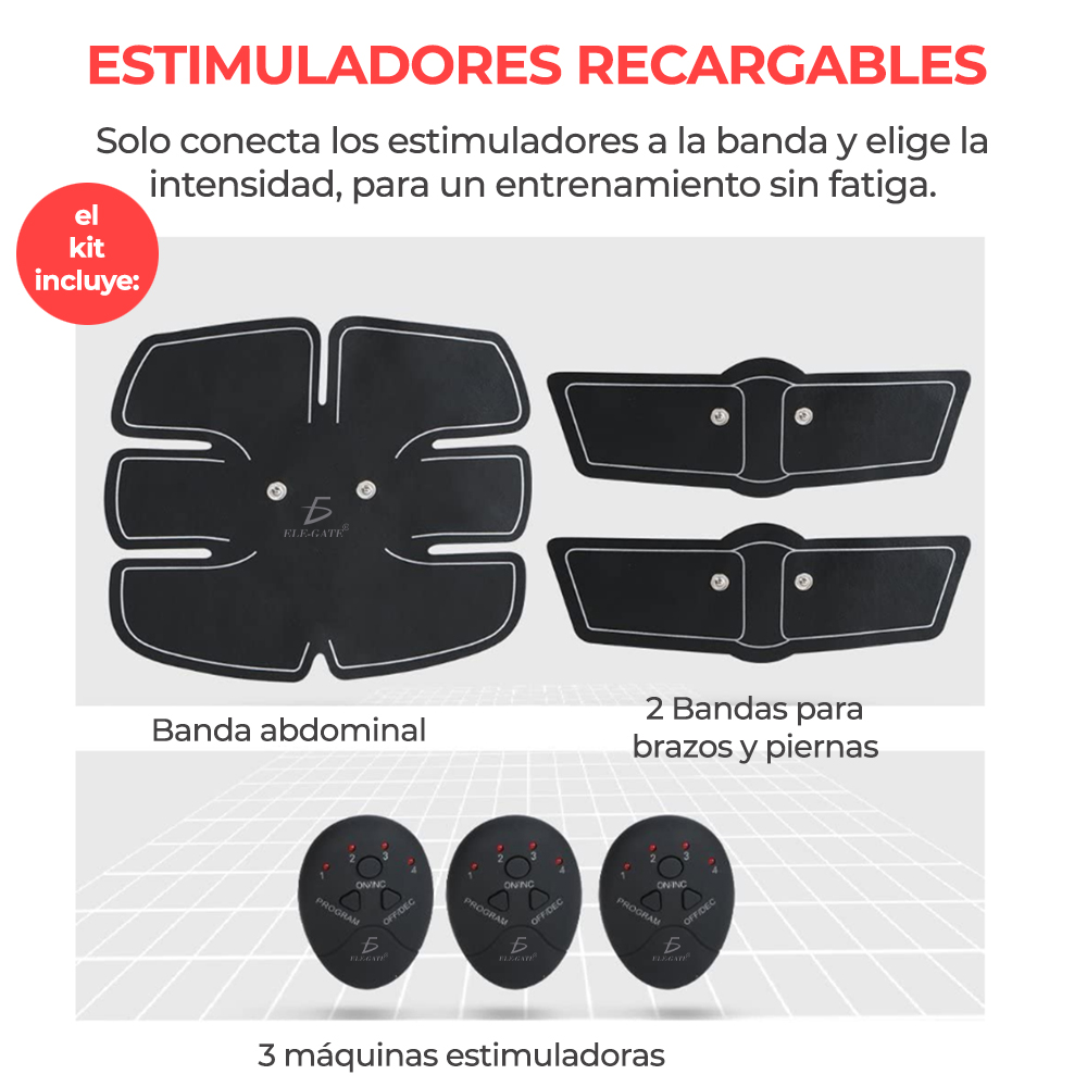 Parche Inteligente Músculo Abdominal Brazo Pierna Fitness