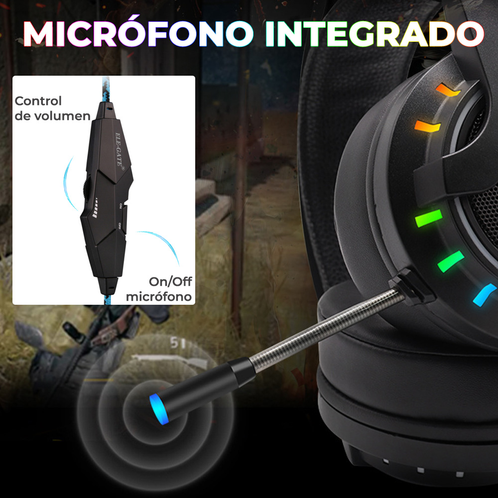 Diadema Rgb Led Colores Audifonos Gamer Ps4 Xbox Pc