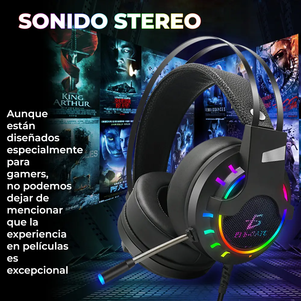 Diadema Rgb Led Colores Audifonos Gamer Ps4 Xbox Pc