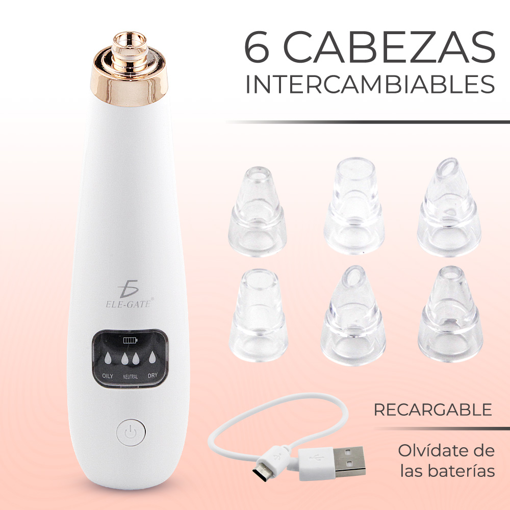 Limpiador De Poros Extractor De Espinillas Por Succión 6 Cabezas