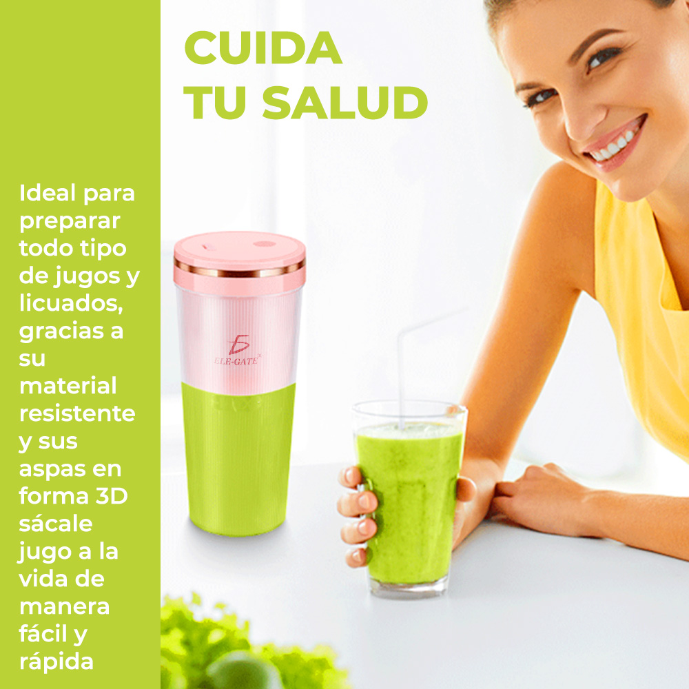 Vaso Licuadora 300ml Procesadora Portatil Usb Recargable
