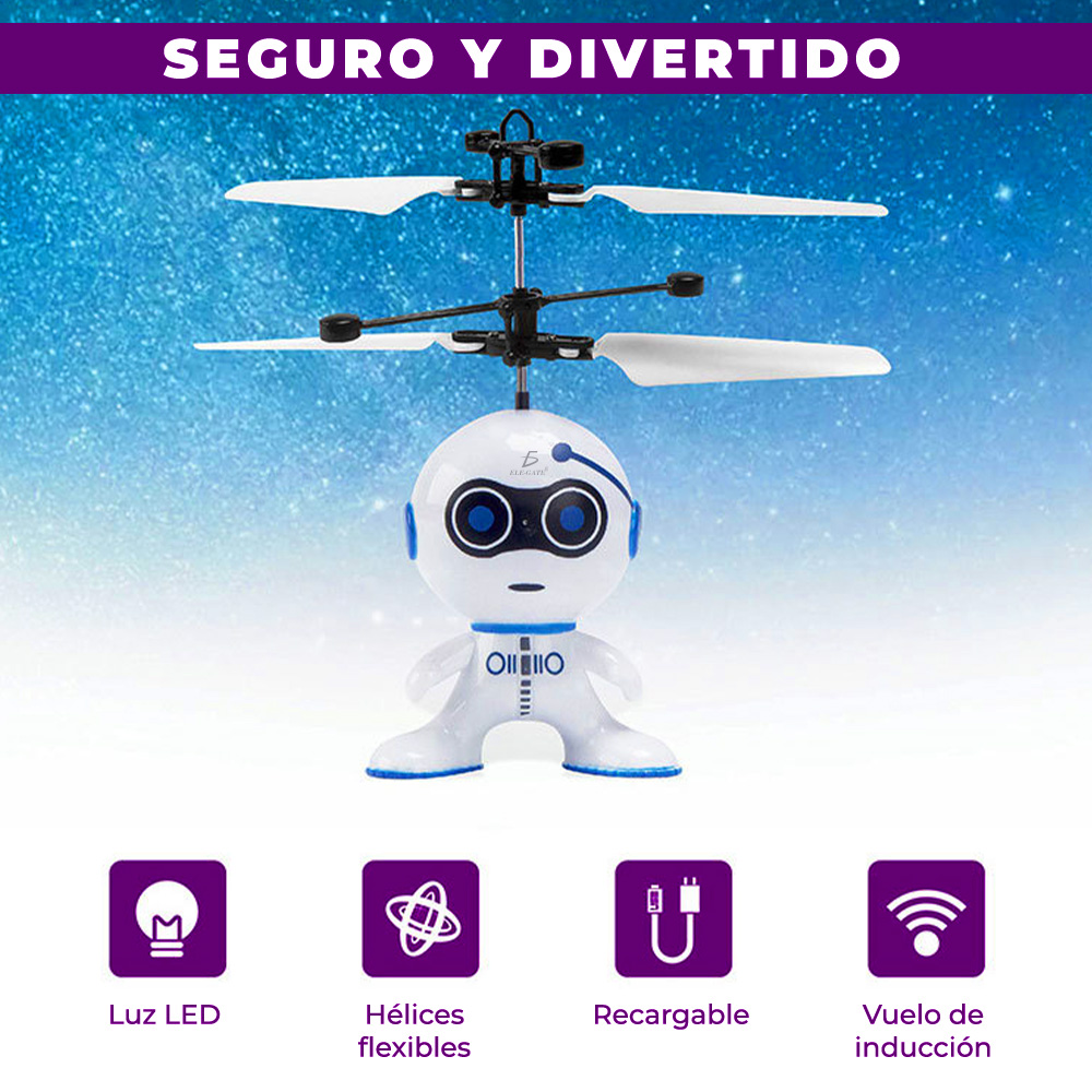 Juguete Dron Volador Infantil Helicóptero Con Sensor Prox