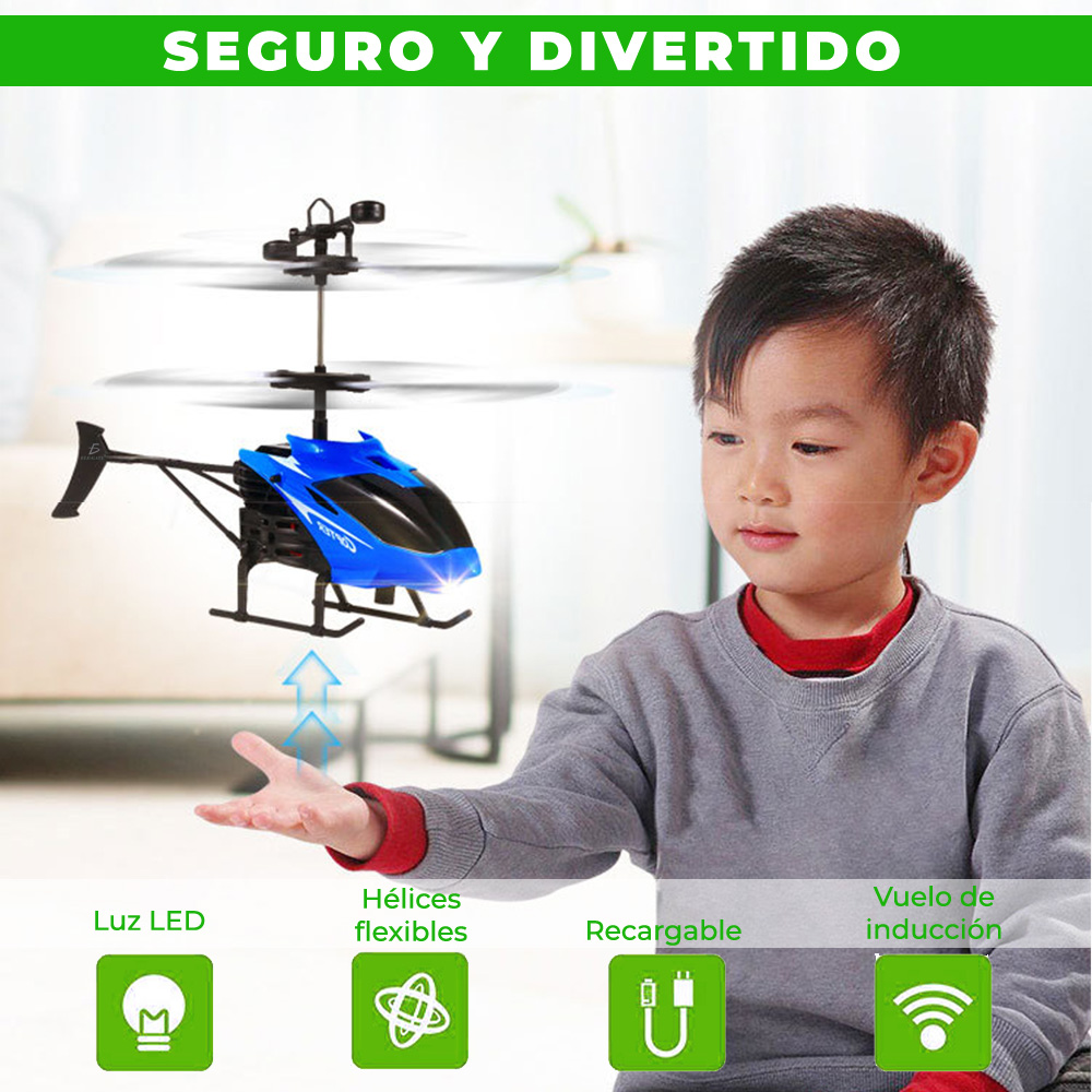 Juguete Dron Helicóptero Control Sensor Recargable