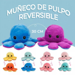 Muñeca De Pulpo Reversible De Doble Cara Con Cambio De Expresión