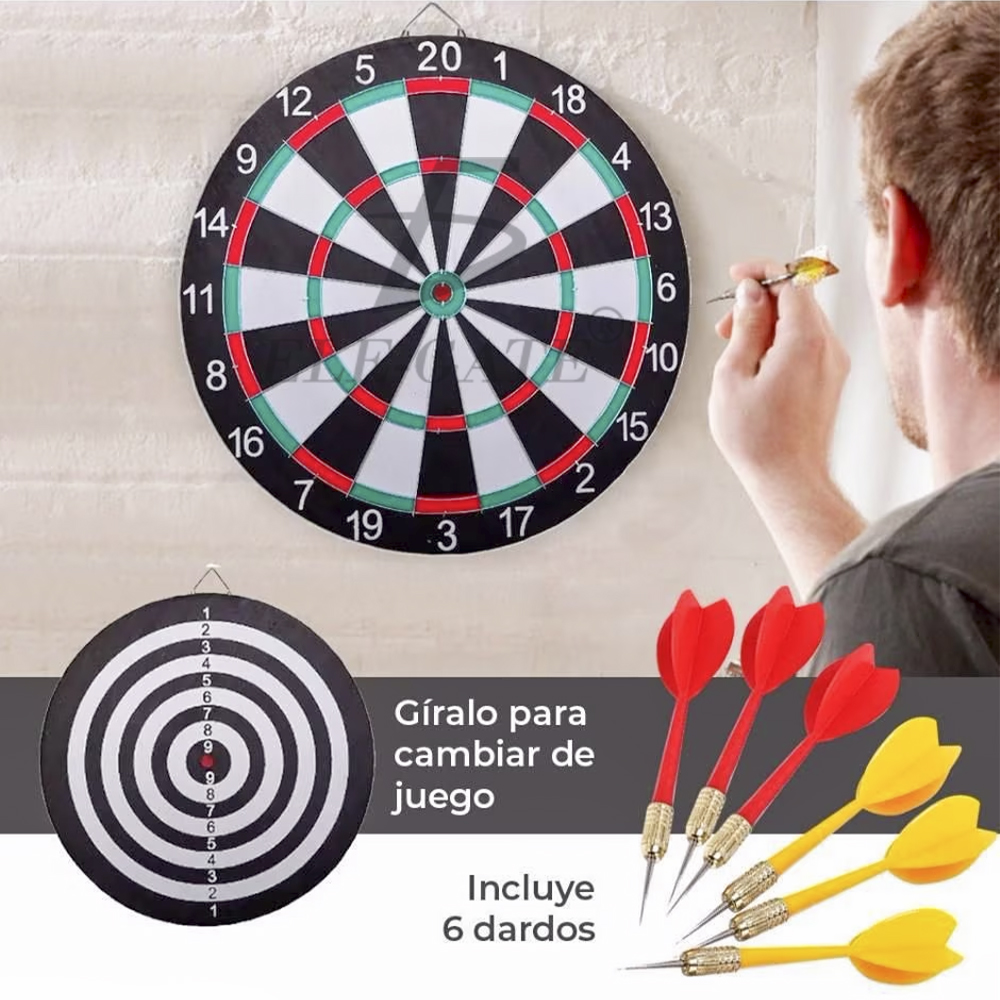 Juego Tablero Con Dardos y Tiro al Blanco 14" - Image 5