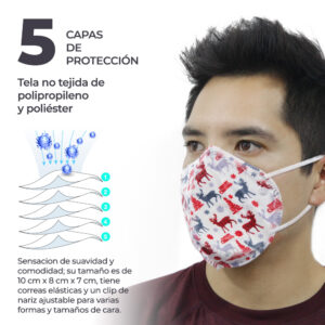 Cubrebocas Mascarillas N95 Sin Valvula Para Navida