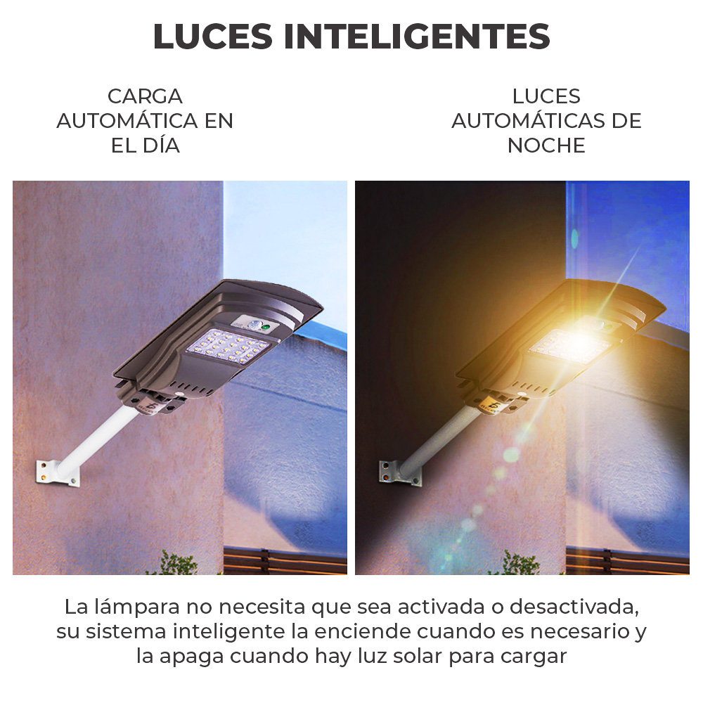 Lámpara Solar 20 Leds Sensor Movimiento Exterior