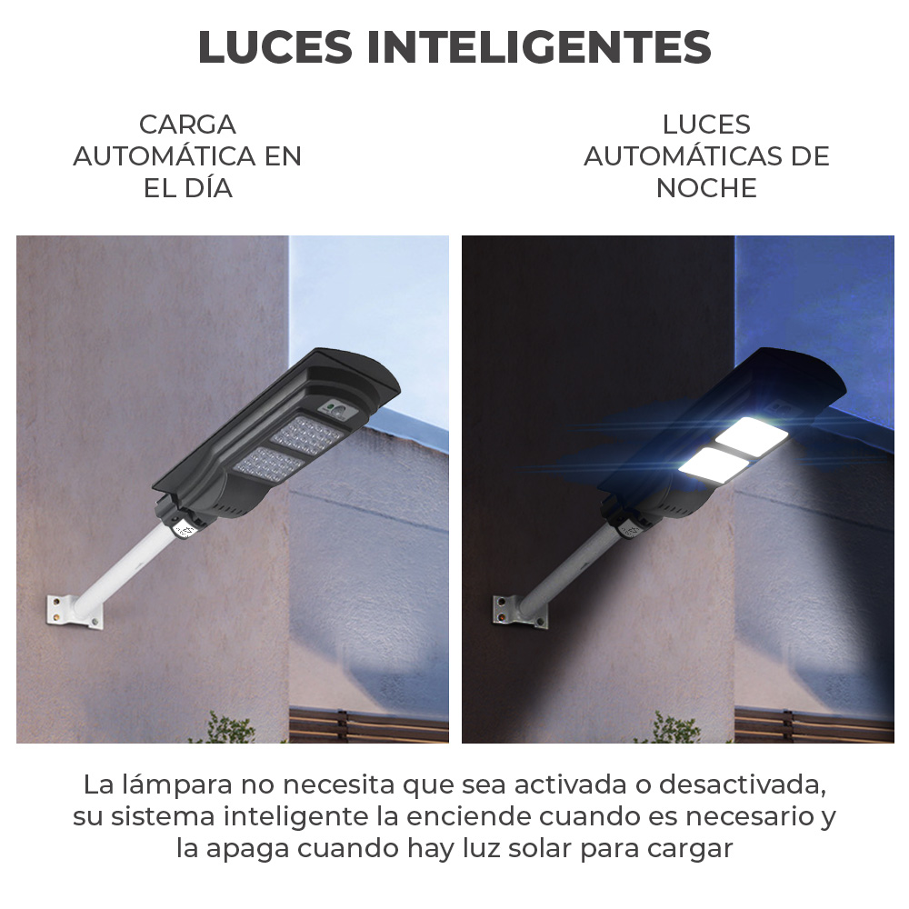 Lámpara Solar 40 Leds Sensor Movimiento Exterior