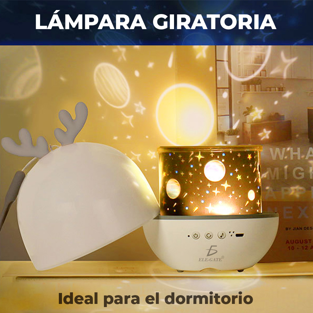 Lámpara Proyector Bocina De Estrellas Para Niños Led
