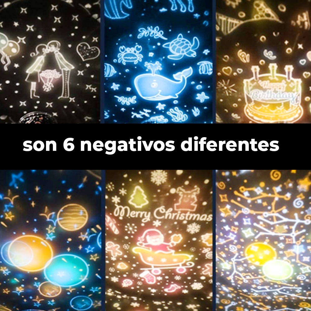 Lámpara Proyector Bocina De Estrellas Para Niños Led