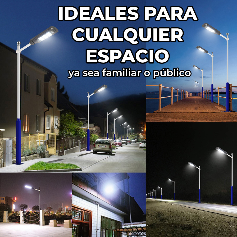 Lámpara Solar 60 Leds Sensor Movimiento Exterior