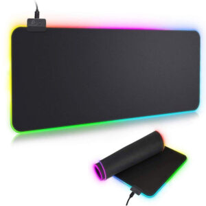 Mouse Pad Gamer Con Luz Led RGB Iluminado 90x40 mm