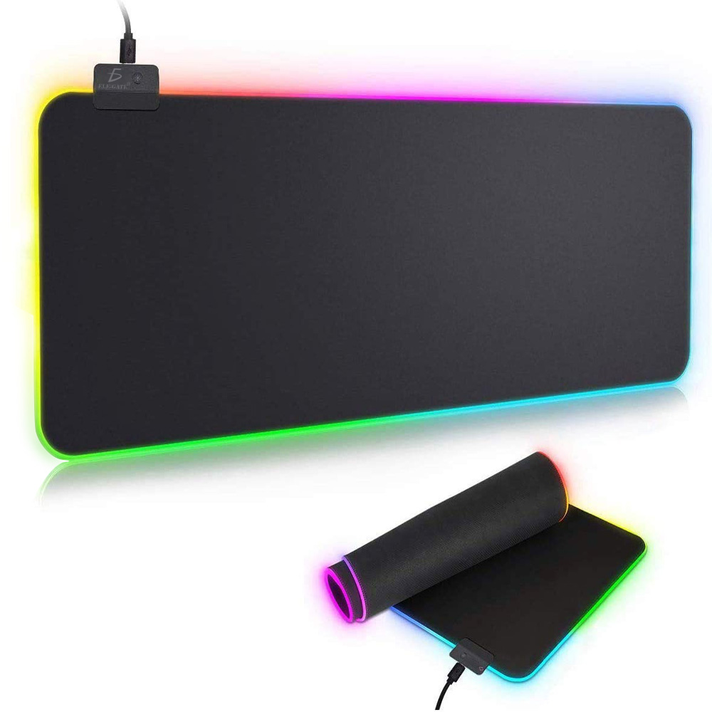 Mouse Pad Gamer Con Luz Led RGB Iluminado 90x40 mm