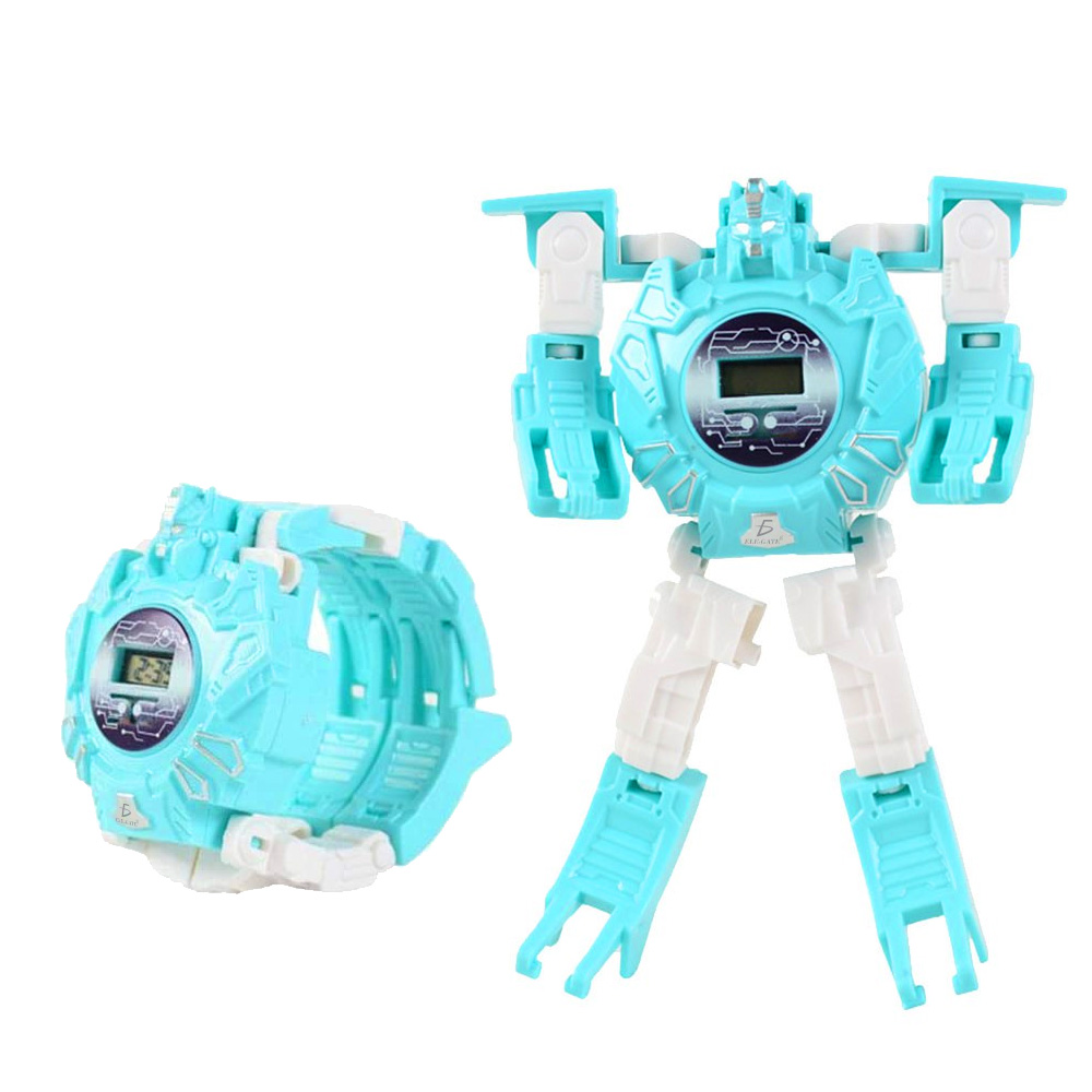 Transformador 2 En 1 Robot Reloj Digital Electrónic