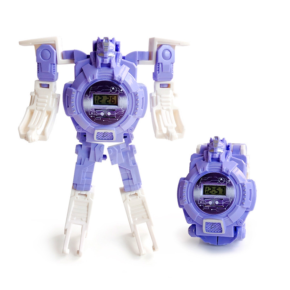 Transformador 2 En 1 Robot Reloj Digital Electrónic