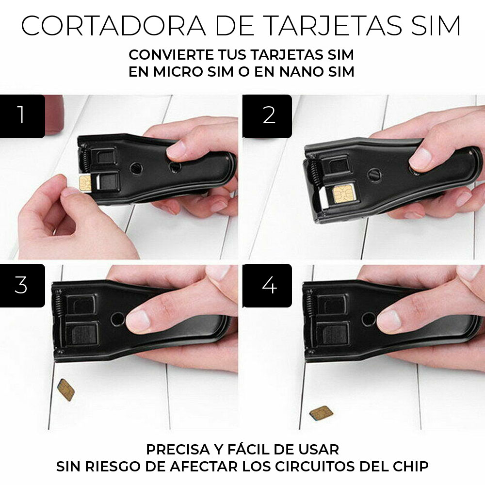 Cortador De Tarjeta Sim Portátil Convertir Sim Estándar Nano