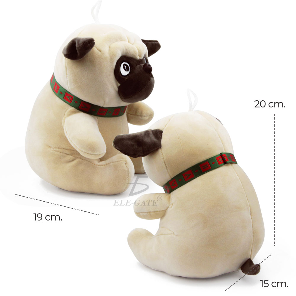 Juguetes Peluche Con Forma Perro Pug Para Dormir 33cm