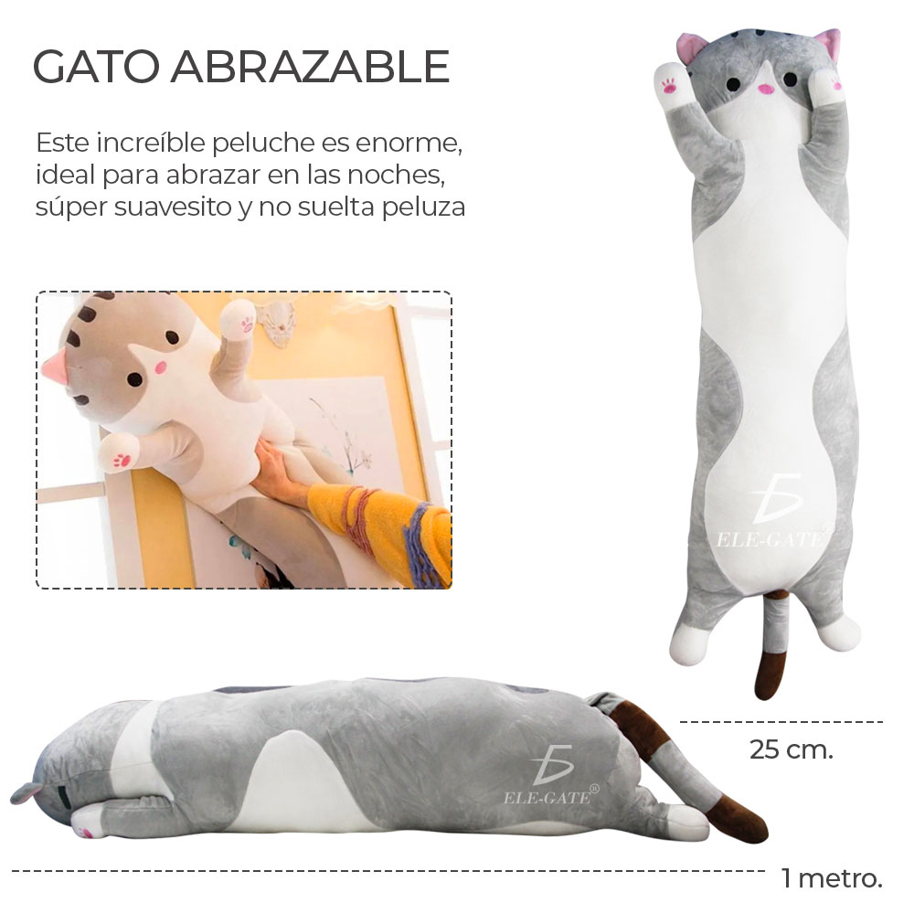Juguetes de Peluche Con Forma De Gato Para Dormir 100cm