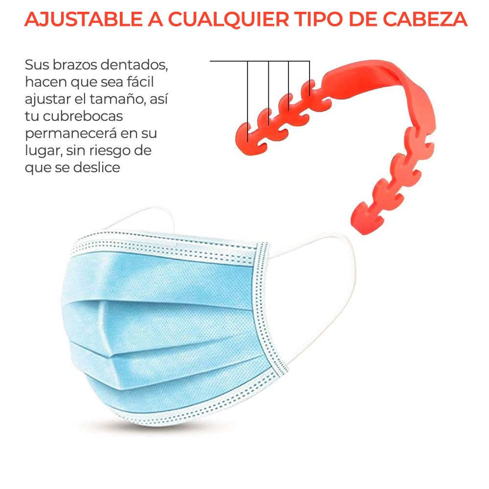 Gancho De Alargue Regulable P/barbijo Previene Dolor