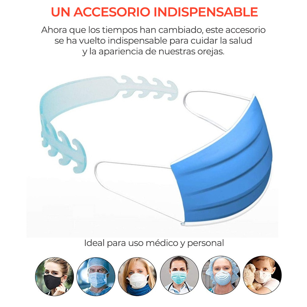 Gancho De Alargue Regulable P/barbijo Previene Dolor