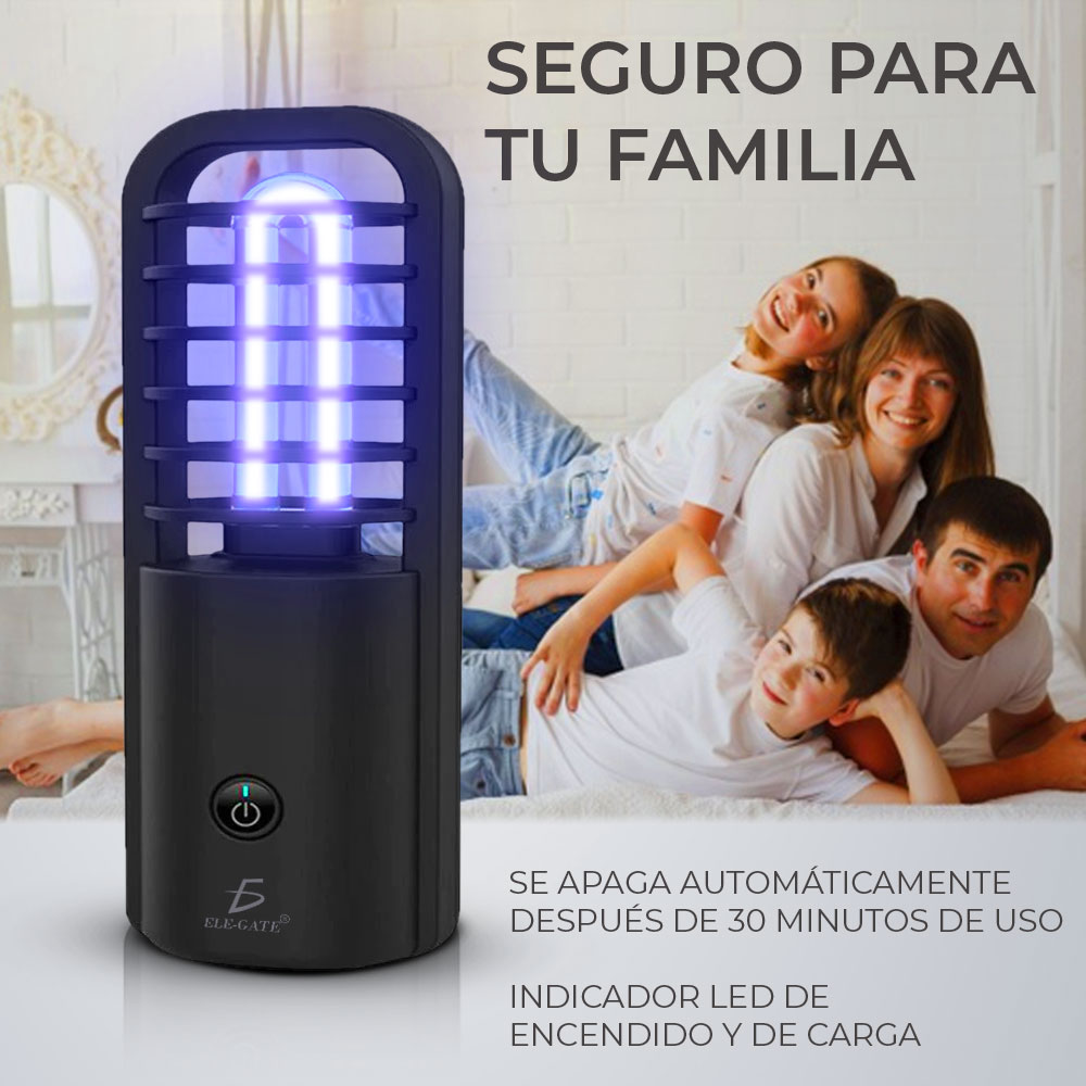 lampara prendida con familia 