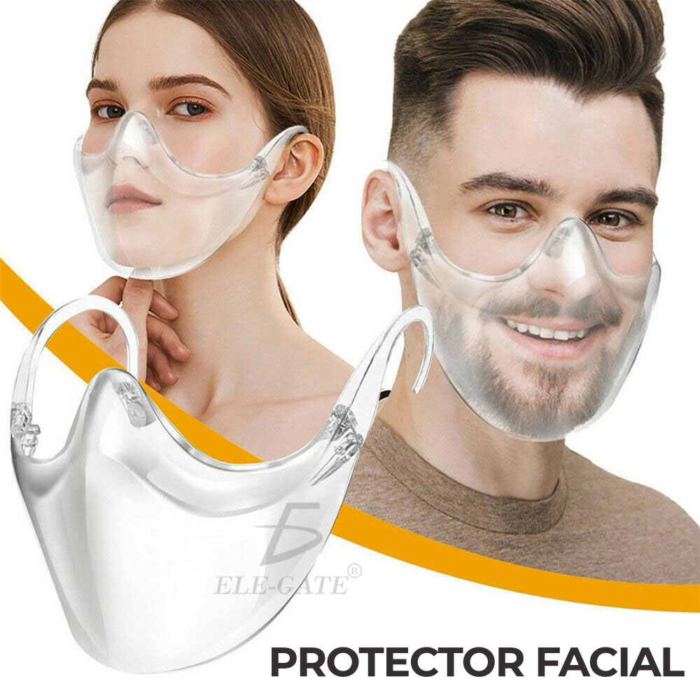 Mascarilla Careta Cubre Boca Nariz Protector Facial Transparente