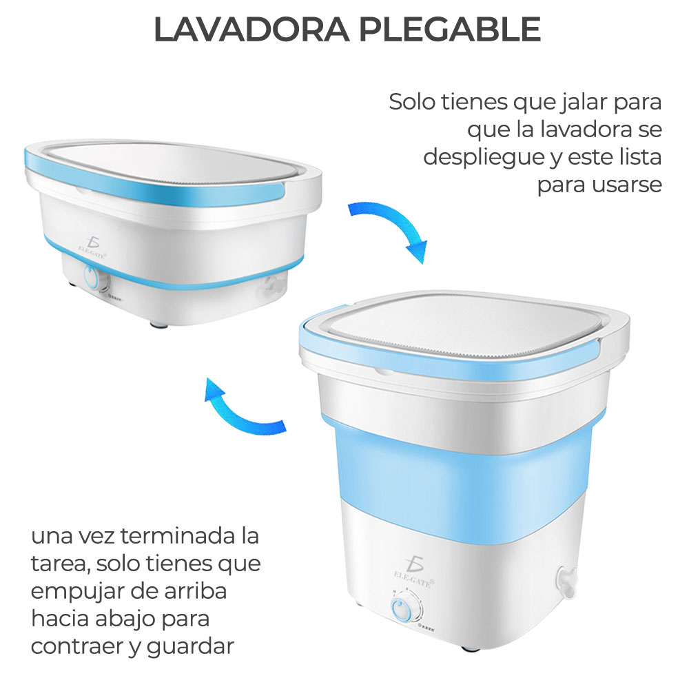 Lavadora Turbo Plegable 11.5L Portátil Mini Lavadora 1.8KG