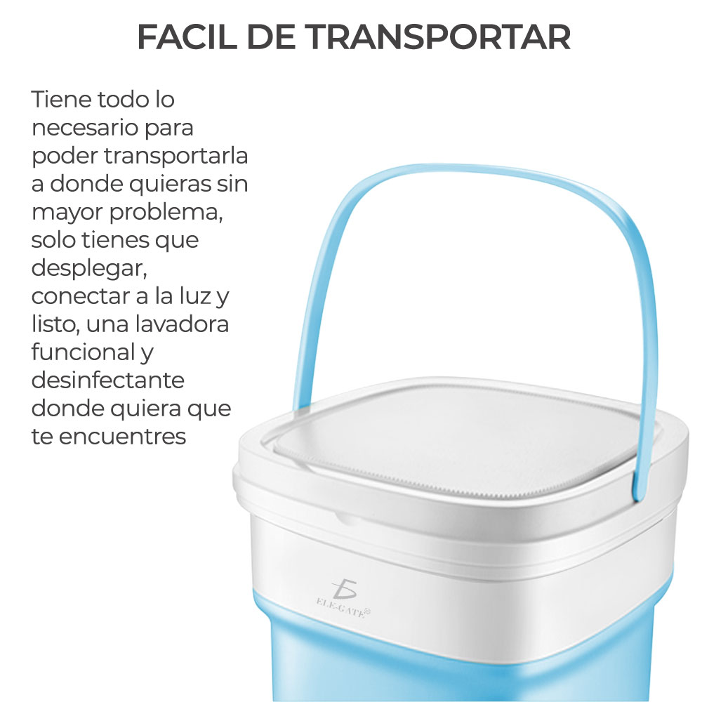 Lavadora Turbo Plegable 11.5L Portátil Mini Lavadora 1.8KG