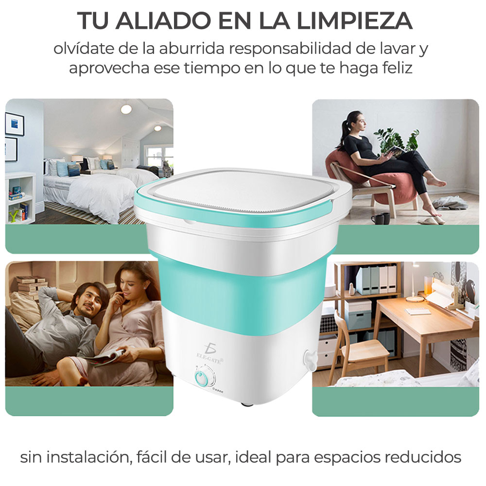 Lavadora Turbo Plegable 11.5L Portátil Mini Lavadora 1.8KG