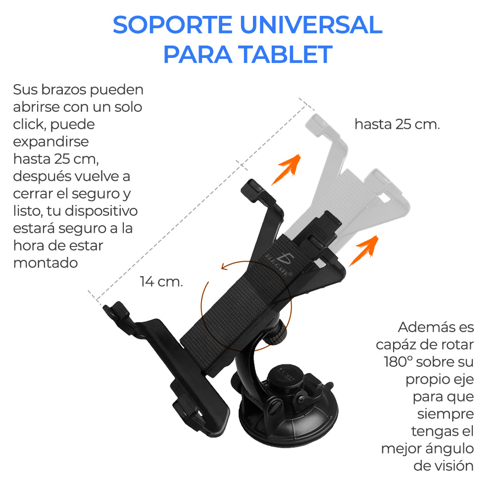 Soporte Holder Base Auto Tablet 7 8 9 10 Pugadas